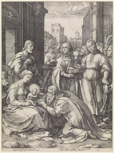 De tre kungarna av Hendrick Goltzius