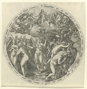 De välsignade är separerade från de förbannade The Last Judgment (serietitel) av Hendrick Goltzius