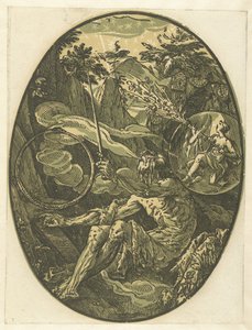 Demogorgon i evighetens grotta Gods and Goddesses (serietitel) av Hendrick Goltzius