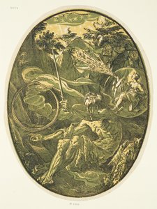 Demogorgon i evighetens grotta, ur serien "Demogorgon och gudarna" av Hendrick Goltzius