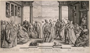 Antenors bröllop (Venetianskt bröllop) av Hendrick Goltzius
