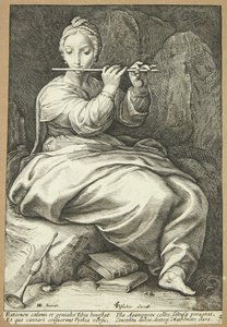 Euterpe av Hendrick Goltzius