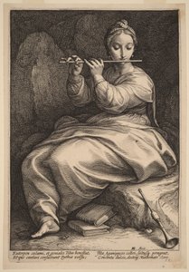 Euterpe av Hendrick Goltzius