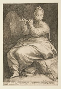 Euterpe, bild 6 ur serien ”De nio muserna” av Hendrick Goltzius