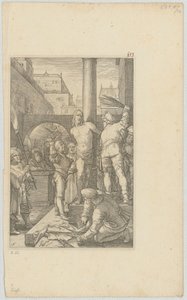 Kristi piskning, blad 6 i serien ”Passionen” av Hendrick Goltzius