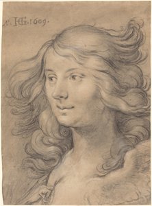 En sirens huvud av Hendrick Goltzius
