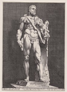 Herkules och Telephos av Hendrick Goltzius