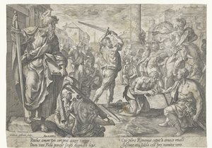 Paulus martyrskap Kristi martyrskap och apostlarna (serietitel) av Hendrick Goltzius