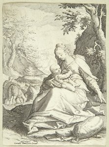 Vilket på flyget till Egypten av Hendrick Goltzius