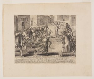 Imperiled Litigation, från Litis Abusus (The Abuses of the Law) av Hendrick Goltzius
