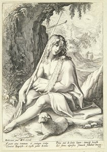 Johannes Döparen i öknen av Hendrick Goltzius