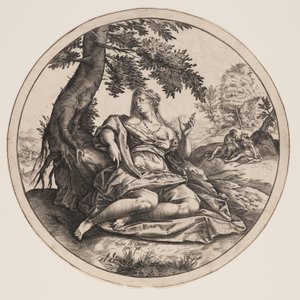 Judah och Thamar av Hendrick Goltzius