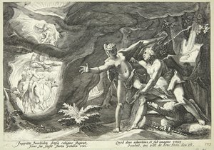 Jupiter och Io av Hendrick Goltzius