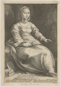 Kalliope, blad 1 i serien ”De nio muserna” av Hendrick Goltzius