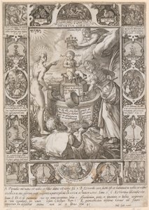 Kristi barndom, blad 3 i serien ”Kristi liv” av Hendrick Goltzius