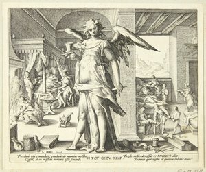 Läkaren som en ängel av Hendrick Goltzius