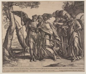 Lot och hans döttrar av Hendrick Goltzius