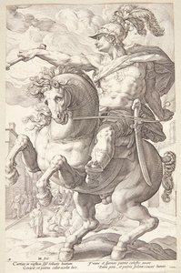 Marcus Curtius av Hendrick Goltzius