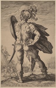 Marcus Valerius Corvus av Hendrick Goltzius