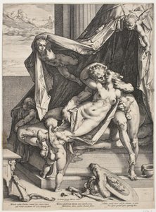 Mars och Venus av Hendrick Goltzius