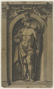 Merkurius Marcus (titel på objekt) av Hendrick Goltzius