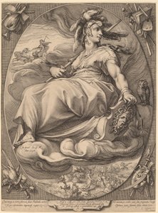 Minerva av Hendrick Goltzius