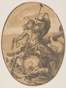 Oceanus, från Gudomarna av Hendrick Goltzius