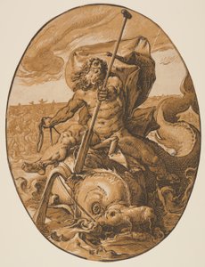 Oceanus, från Gudomarna av Hendrick Goltzius