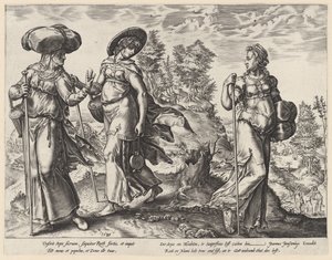 Orpa lämnar Naomi och Rut The History of Ruth (serietitel) av Hendrick Goltzius