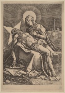 Pietà (Den sörjande jungfrun med den döde Kristus i sitt knä) av Hendrick Goltzius
