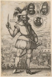 Pluto, blad 3 ur serien "Åtta antika gudomligheter" av Hendrick Goltzius