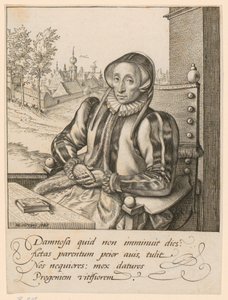 Porträtt av Anna Fullings av Hendrick Goltzius