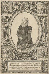 Porträtt av Charlotte de Bourbon av Hendrick Goltzius