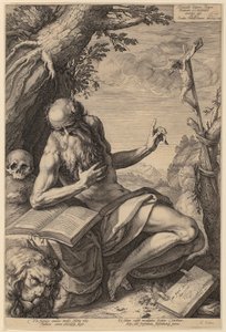 Porträtt av Dirck Volckertsz. Coornhert av Hendrick Goltzius