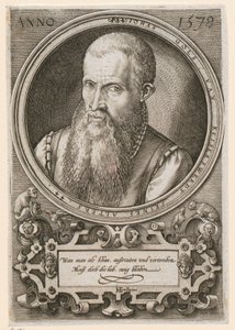Porträtt av Jan Goltz II [Jan Gols; Johan Gols] av Hendrick Goltzius