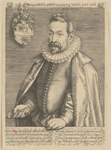 Porträtt av Jan Nicquet av Hendrick Goltzius