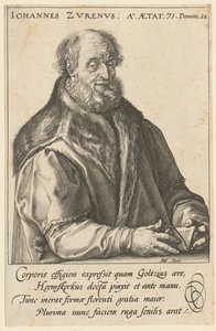 Porträtt av Jan van Zuren [Suren; Surenus] av Hendrick Goltzius