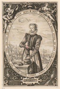 Porträtt av Josina Hamels av Hendrick Goltzius
