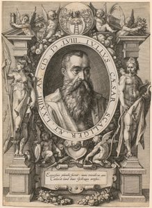 Porträtt av Julius Caesar Scaliger av Hendrick Goltzius