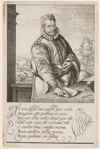Porträtt av Philips Galle av Hendrick Goltzius