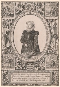 Porträtt av Charlotte de Bourbon av Hendrick Goltzius