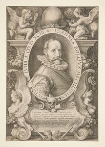 Porträtt av Hans Bol av Hendrick Goltzius