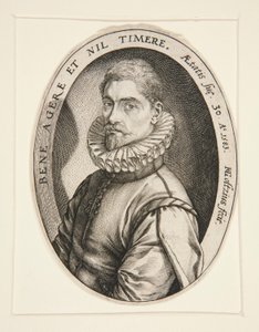 Porträtt av Hieronymous Scholiers av Hendrick Goltzius