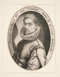Porträtt av Hieronymous Scholiers av Hendrick Goltzius