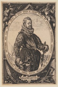 Porträtt av Jacques de la Faille av Hendrick Goltzius