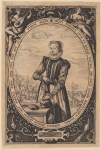 Porträtt av Josina Hamels av Hendrick Goltzius