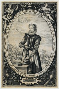 Porträtt av Josina Hamels av Hendrick Goltzius