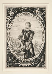 Porträtt av Josina Hamels av Hendrick Goltzius