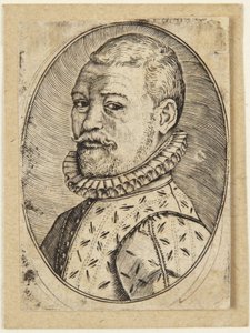Porträtt av en man vänd åt vänster av Hendrick Goltzius