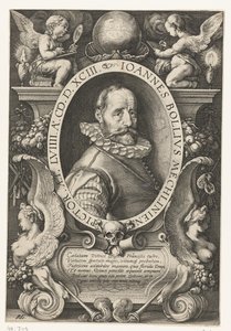 Porträtt av Hans Bol av Hendrick Goltzius
